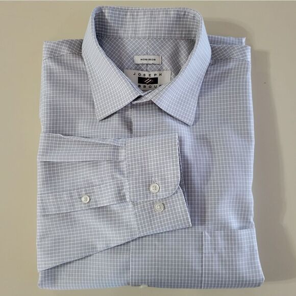 Joseph Abboud Modern Fit Spread Collar Dress Shirt, Gray Micro Check - Picture 12 of 12